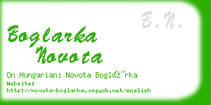 boglarka novota business card